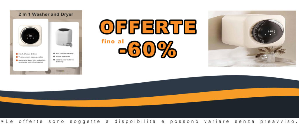 Mini lavatrice da parete da 3,5 litri, compatta e versatile, ideale per lavare vestiti e biancheria intima