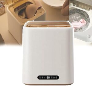WhAeoy Lavatrice Portatile 7L, compatta e ideale per la biancheria intima, calzini e capi delicati.