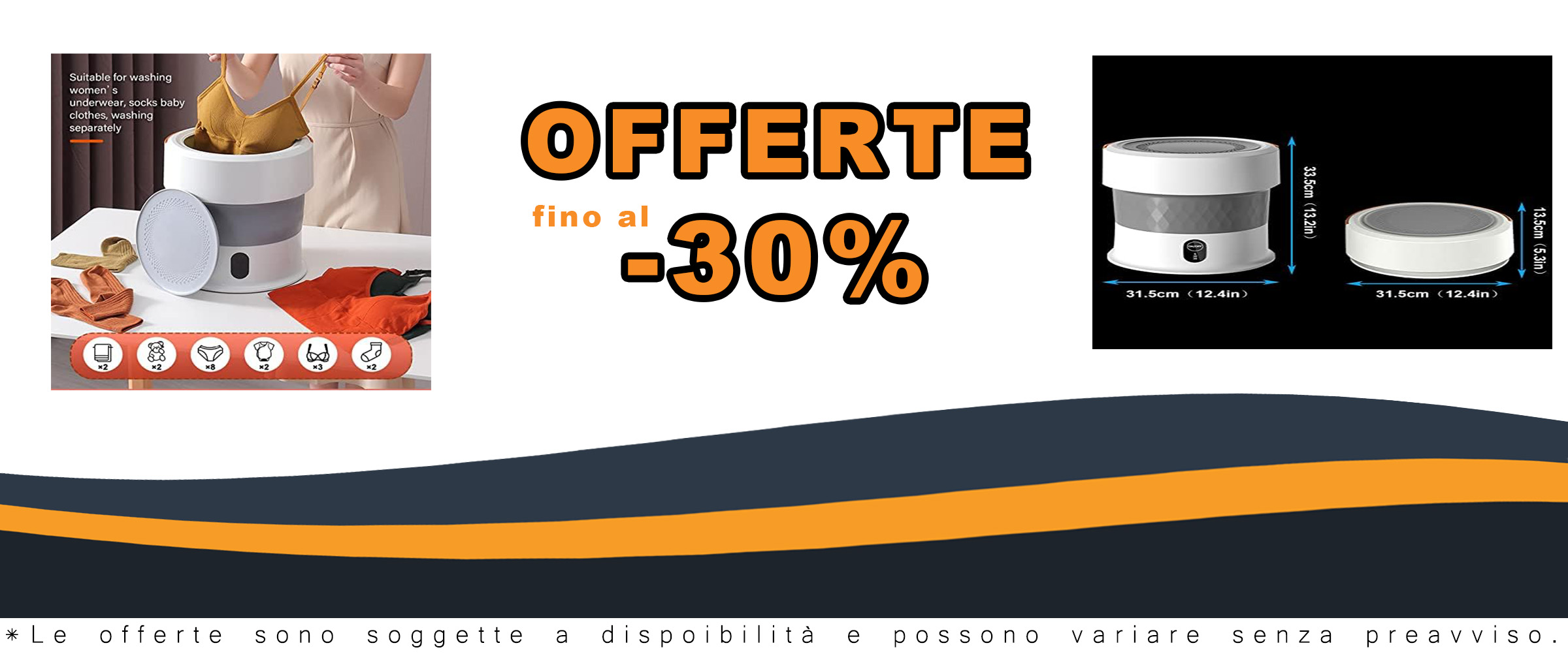 KJHYYPP Mini Lavatrice Pieghevole per Scarpe, 13 Litri, Gold Base con Funzione Ozono