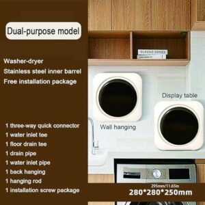 Mini lavatrice 2 in 1 automatica con 3,5 litri di capacità, adatta per biancheria intima e piccole quantità di bucato.