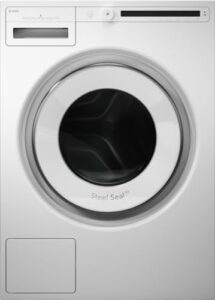 Lavatrice W 2114 C W-1 Oblo 11kg Classe A in azione, mostrando il design elegante e moderno.