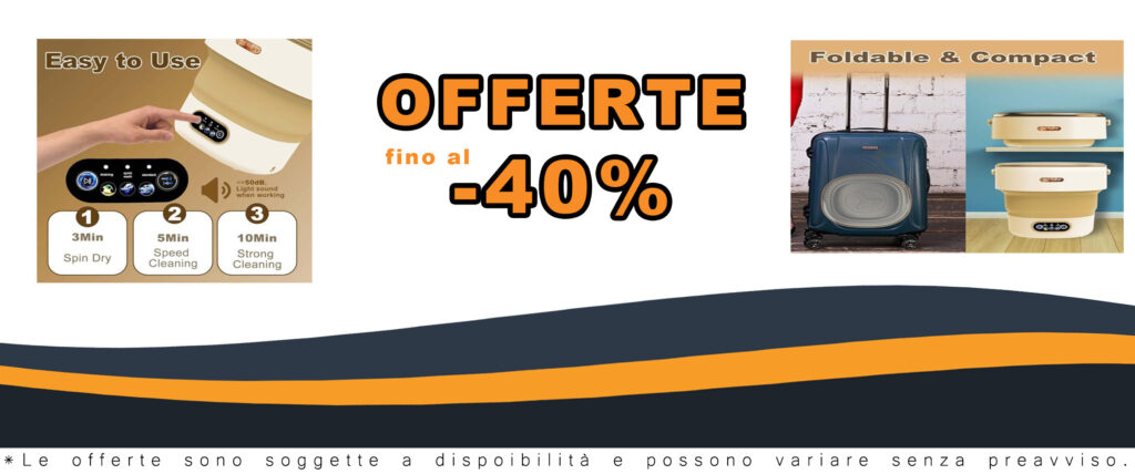 Mini lavatrice portatile pieghevole con centrifuga, ideale per viaggi, appartamenti, campeggio e biancheria intima.