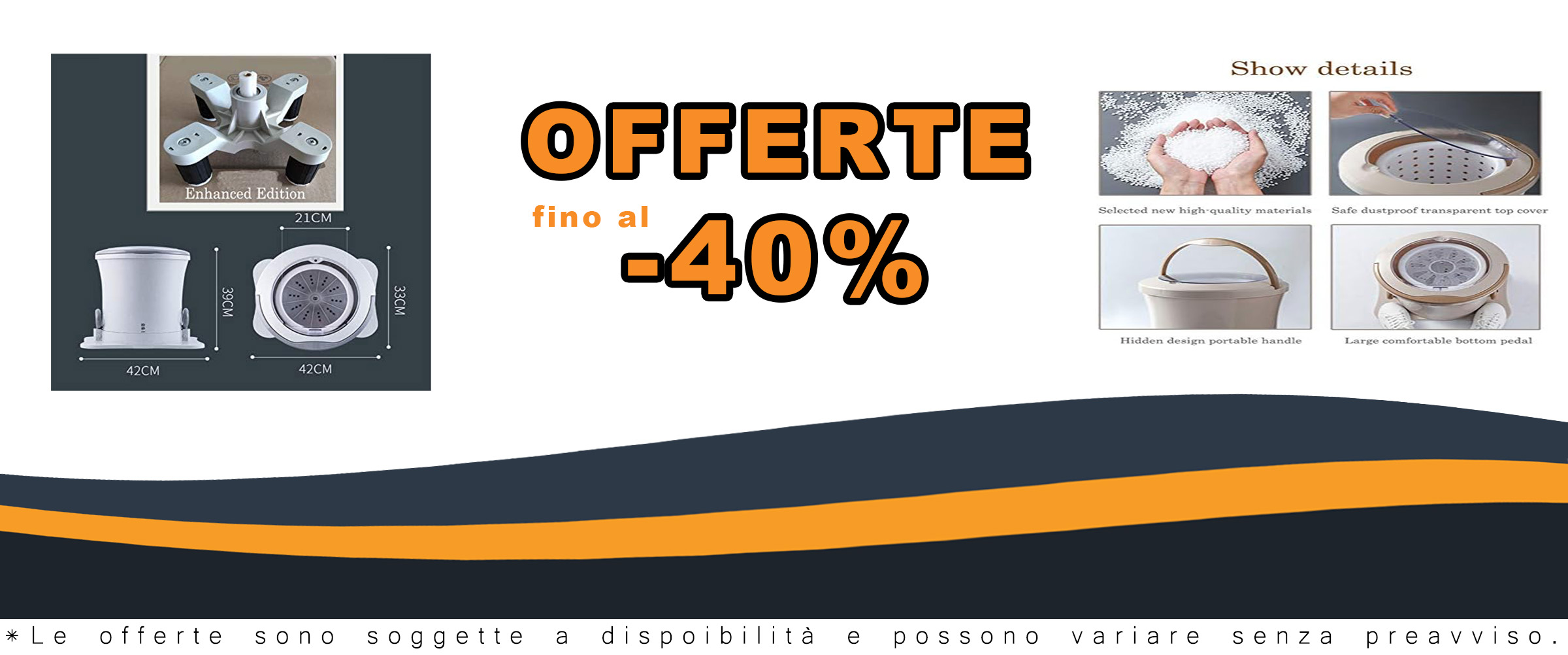 Mini lavatrice portatile a manovella bianca, design compatto e ecologico per appartamenti, campeggio e dormitori.