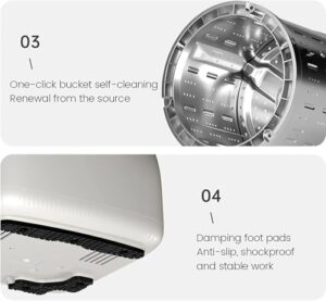 Mini Lavatrice Automatica con pannello touch, cilindro in acciaio inox, perfetta per la biancheria intima e capi delicati