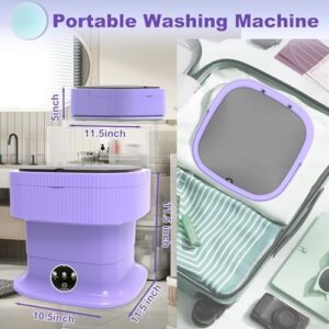 Lavatrice portatile pieghevole da 11L, ideale per un bucato delicato e pratico, perfetta per biancheria intima e spazi ridotti