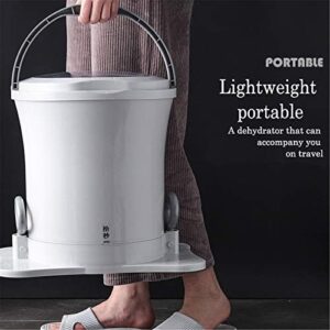 Mini lavatrice portatile a manovella con centrifuga, ecologica e pratica per piccoli spazi, come appartamenti e dormitori da campeggio.