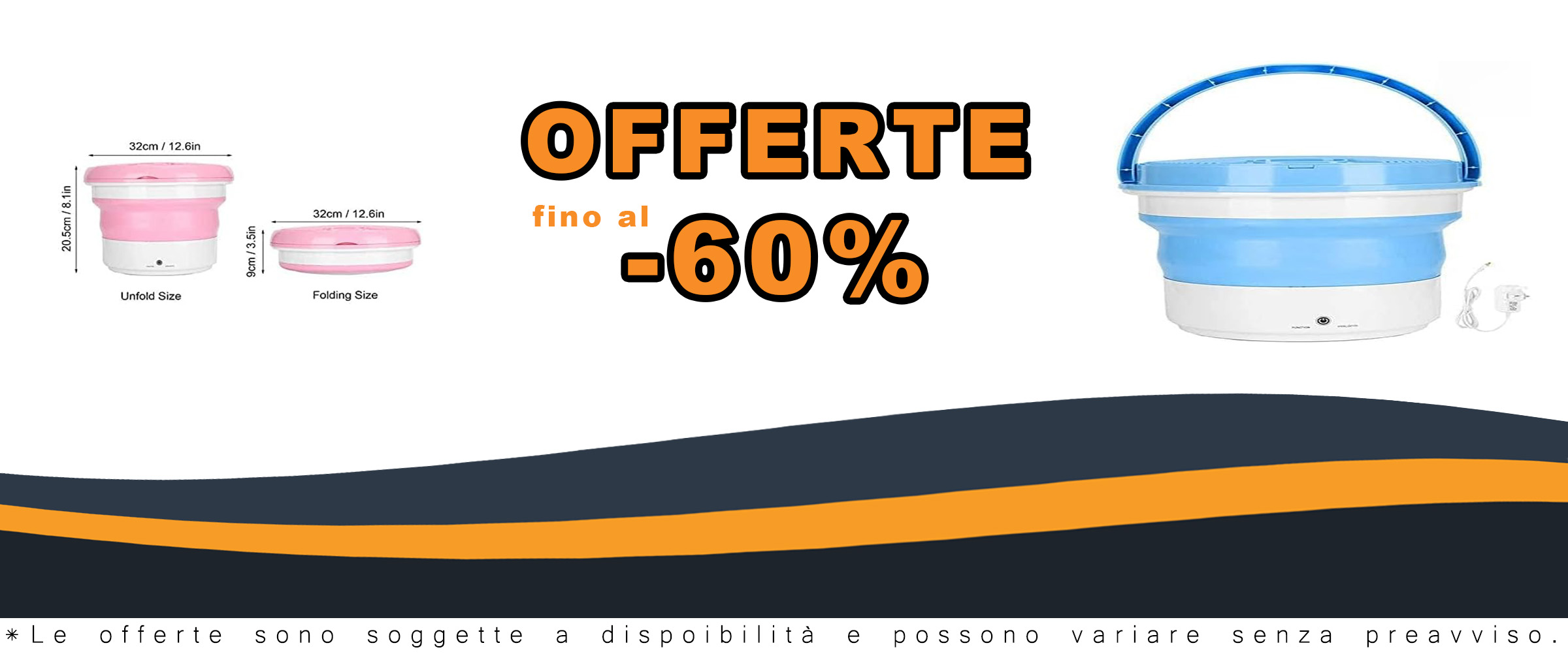 Lavatrice portatile TANYTAO-SHOP, pieghevole, ideale per viaggi o stanze universitarie
