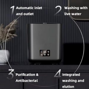 Mini lavatrice 4 in 1 da 10L con controllo touch LCD e tubo di scarico portatile