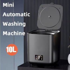 Mini lavatrice 4 in 1 da 10L con controllo touch LCD e tubo di scarico portatile