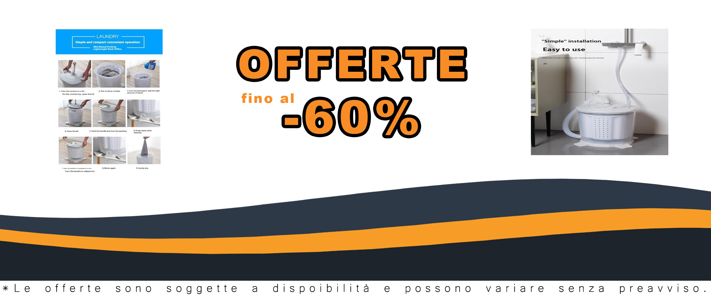 Lavatrice a manovella portatile, ideale per campeggio e viaggi, con centrifuga inclusa per un lavaggio efficace.