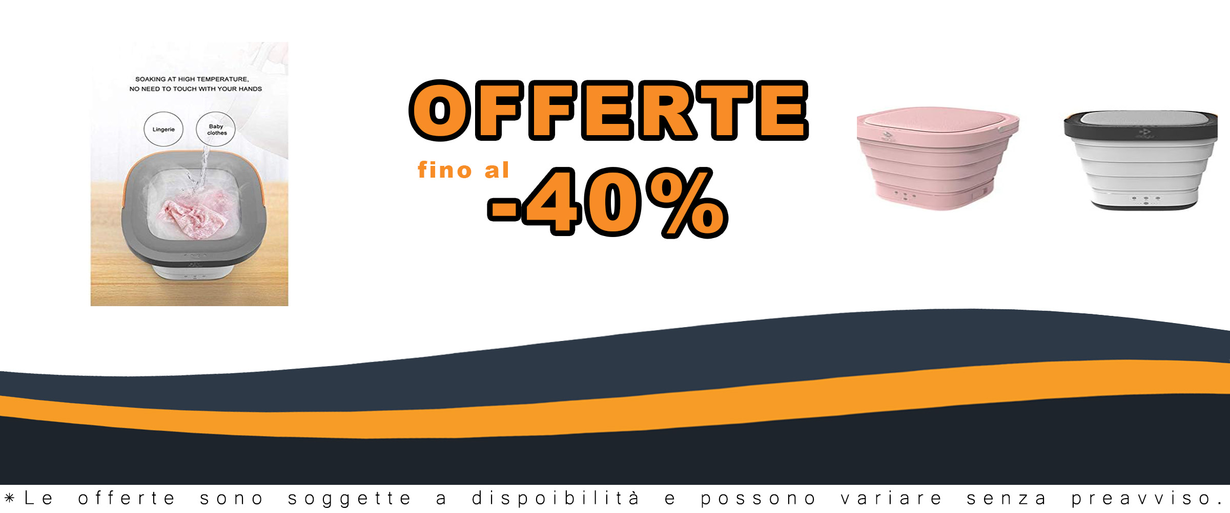 Mini lavatrice pieghevole portatile rosa/grigio, ideale per viaggi, biancheria intima e piccoli appartamenti.