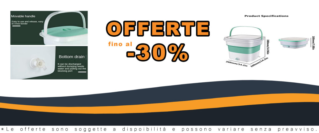 Lavatrice da campeggio pieghevole 1.8kg con centrifuga, ideale per viaggi e campeggio