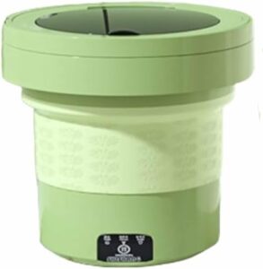Lavatrice portatile CASEGO di piccole dimensioni e grande capacità, perfetta per viaggi e viaggi d'affari, colorazione verde chiaro.