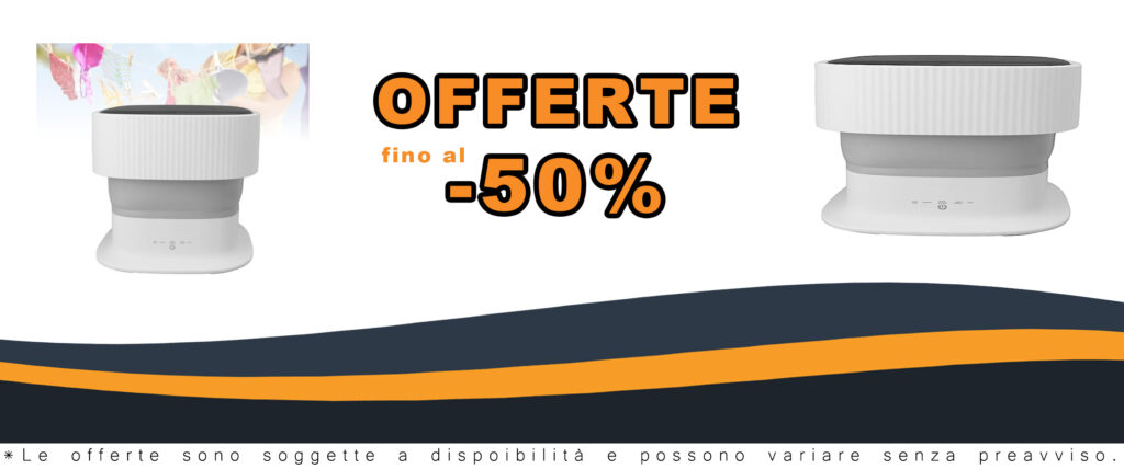 DAUZ Lavatrice Pieghevole, ideale per campeggio e spazi ridotti, con un rumore di soli 60 Db.