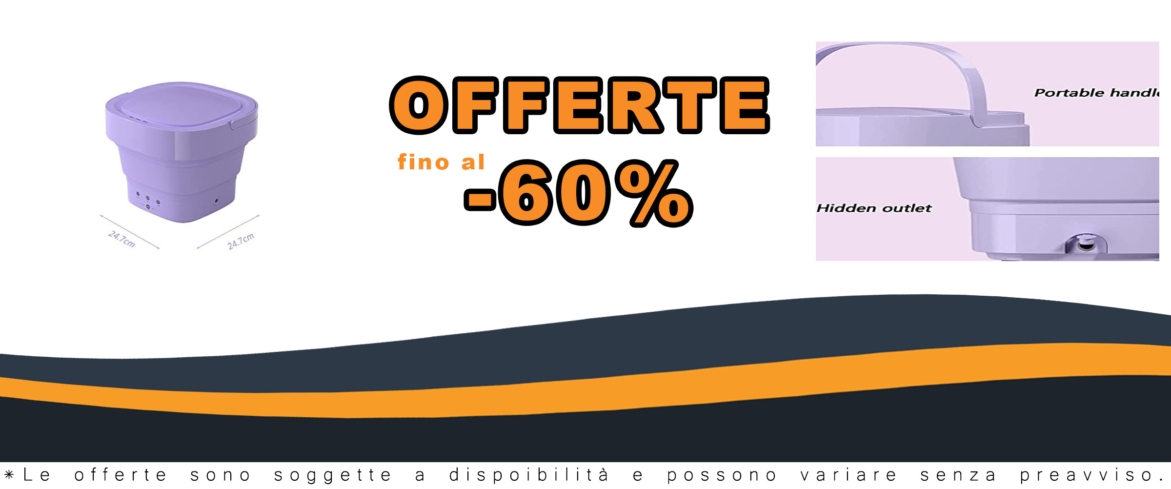 Lavatrice Portatile XHTONGSH, compatta e pieghevole, ideale per lavare biancheria intima e piccoli oggetti con basso consumo di acqua ed energia.