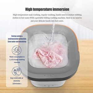 KUKIXO Mini Lavatrice Portatile da 5 Litri, colore rosa, pieghevole e compatta, perfetta per calze, intimo e viaggi
