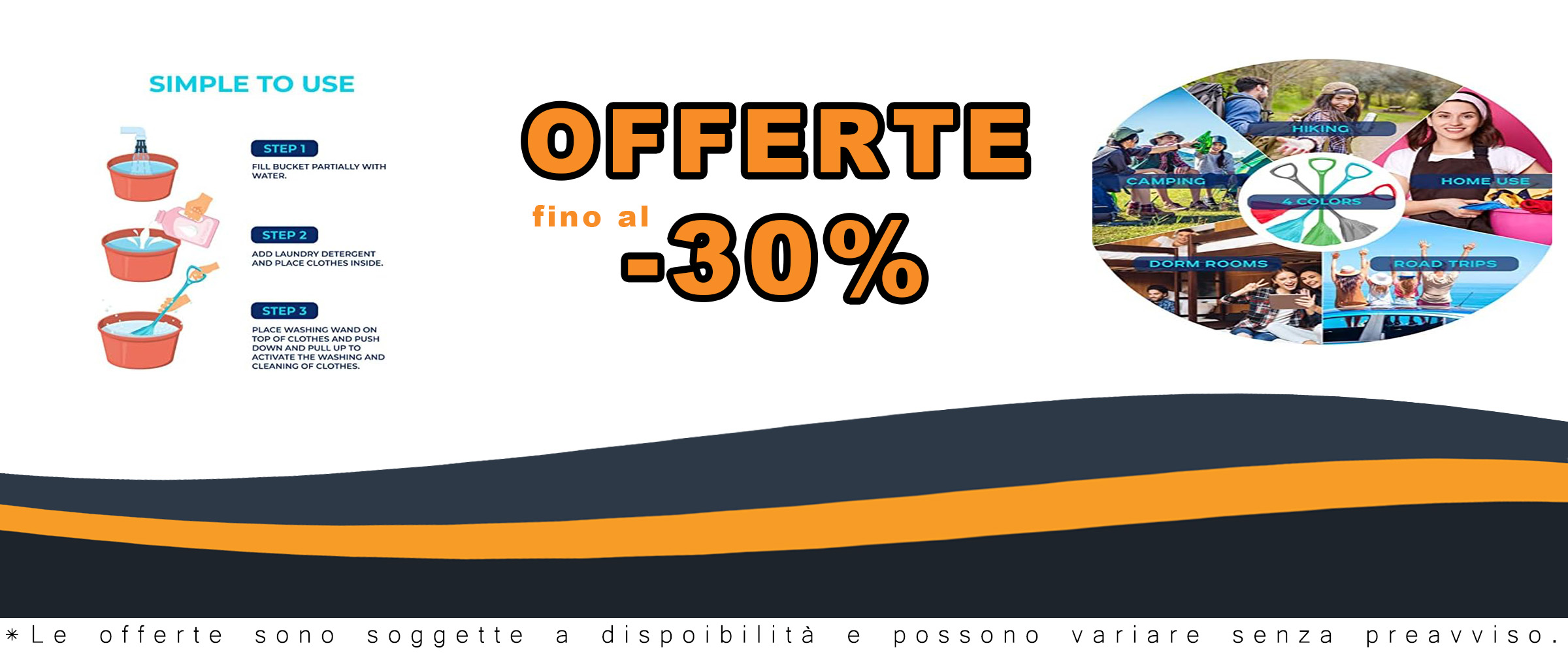 washOTG Lavatrice Portatile, compatta e impermeabile, perfetta per il campeggio e i viaggi