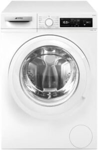 Lavatrice Smeg LB1T80IT in una lavanderia moderna con design elegante e funzionale