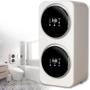 Lavatrice portatile Levigationlu con display LED e capacità 2x3.5L, ideale per appartamenti, dormitori e camper.