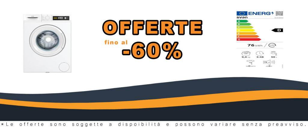 Lavatrice Svan SL9100DD 9 kg con funzione Stop&Go e 15 programmi di lavaggio