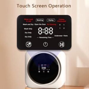 Lavatrice Levigationlu completamente automatica, compatta e funzionale, con display LED, modalità di lavaggio avanzate e asciugatrice portatile.
