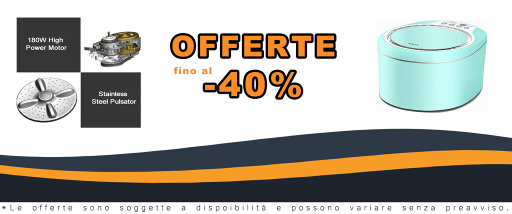 Mini lavatrice pieghevole con asciugatrice e rotazione turbina ultrasuoni, perfetta per appartamenti e campeggio.