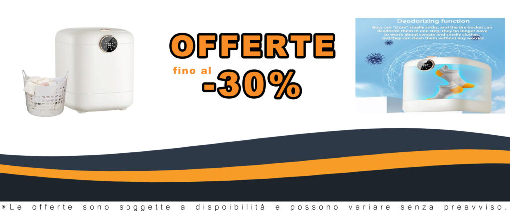 Mini Lavatrice Elettrica compatta, perfetta per appartamenti e piccole quantità di bucato, con funzione asciugatrice integrata.