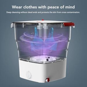 Lavatrice Portatile da 16 Litri con funzione di centrifuga soft e tubo di scarico, ideale per biancheria intima e piccoli carichi  
