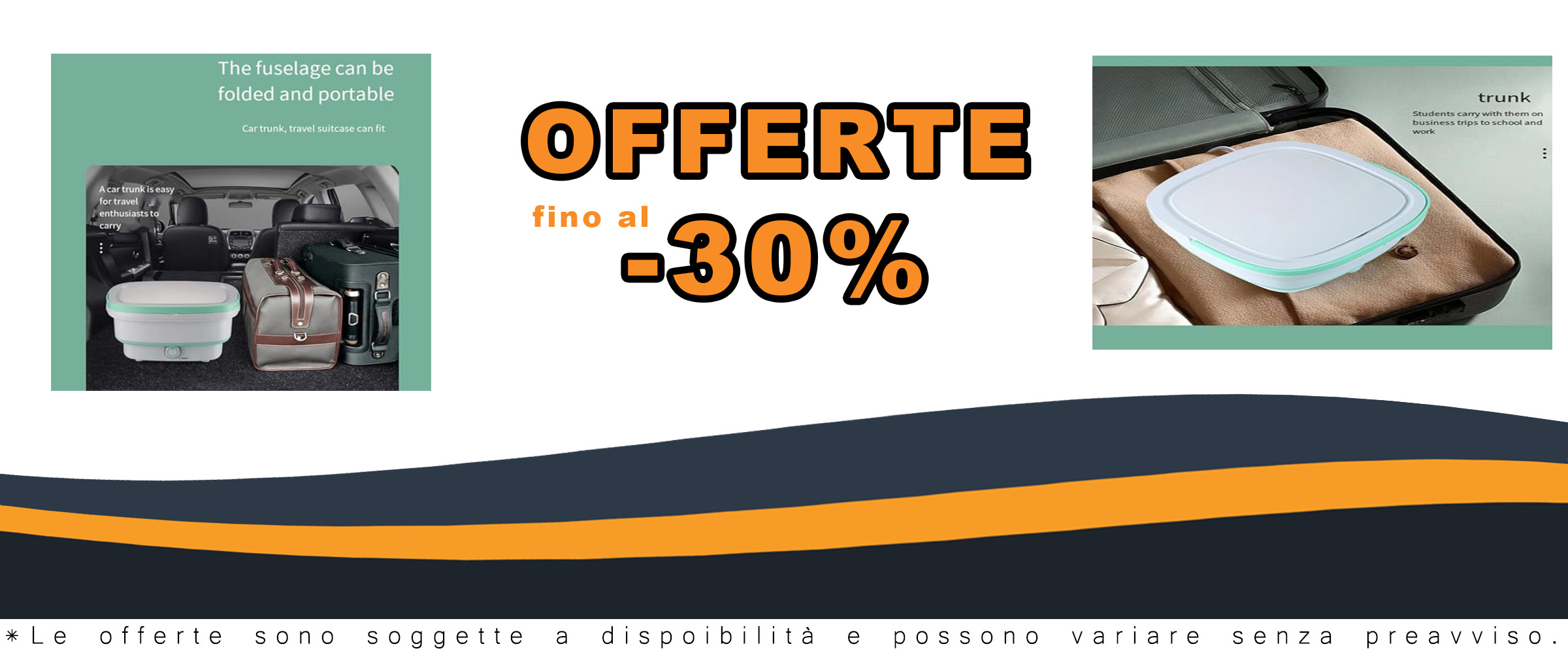 Mini lavatrice pieghevole portatile con turbina a pulizia ad ultrasuoni, ideale per piccoli spazi e lavaggi delicati