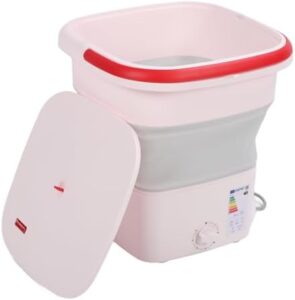YLSZHY Lavatrice Portatile Rosa, mini lavatrice pieghevole ideale per biancheria intima e viaggi