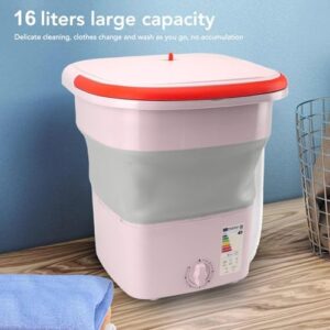 Mini lavatrice compatta e pieghevole in TPE con centrifuga morbida, ideale per hotel e piccole abitazioni.