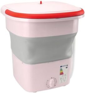 Lavatrice portatile pieghevole TPE da 135 W, adatta per piccoli spazi e hotel, con rotazione delicata