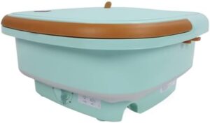 Mini lavatrice pieghevole verde, perfetta per spazi ridotti e viaggi, con capacità di 12L per biancheria intima e capi delicati.