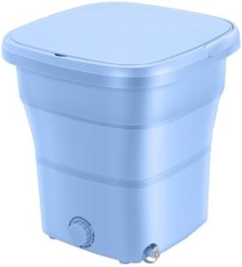 Lavatrice pieghevole portatile con luce blu batteriostatica ideale per biancheria intima e vestiti per bambini