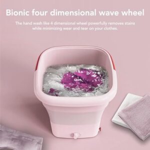 Mini Lavatrice Pieghevole Soft Spin da 12 Litri in colore rosa