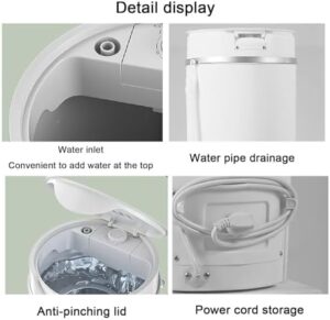 Mini Lavatrice Portatile con funzione disidratazione e centrifuga, ideale per piccoli carichi