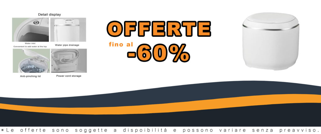 Mini Lavatrice Portatile con funzione disidratazione e centrifuga, ideale per piccoli carichi