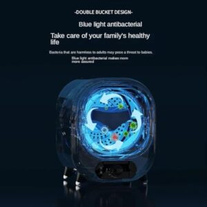 YUNYHAO Mini Asciugatrice Elettrica da 450 W in color marrone, compatta e funzionale per appartamenti