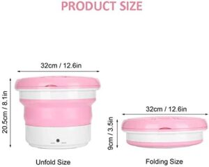 Samnuerly Mini Lavatrice Pieghevole per Beauty Blender in Blu (Rosa), ideale per la pulizia dei pennelli da trucco