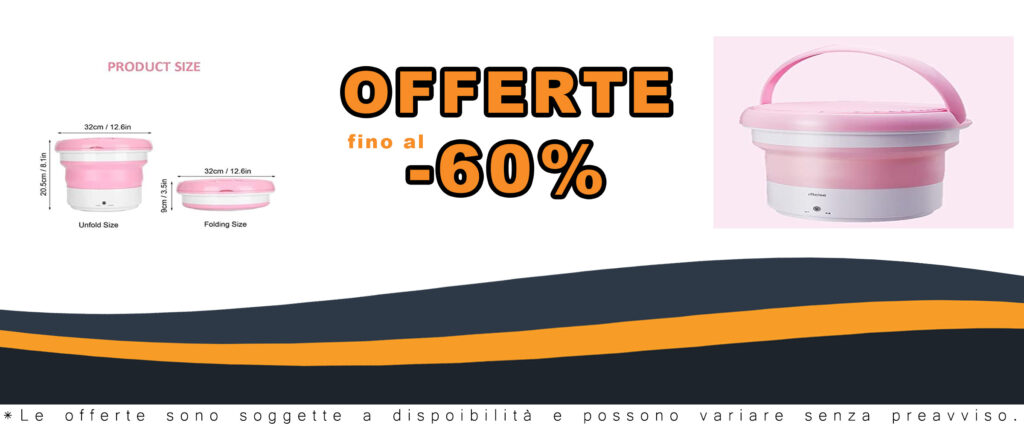 Samnuerly Mini lavatrice pieghevole portatile con tecnologia ad ultrasuoni e ozono per biancheria intima e piccoli oggetti