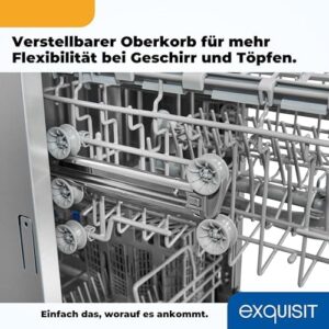 Lavastoviglie Exquisit EGSP2109-EB-030E inox parzialmente integrata 45 cm con LED e 9 coperti  