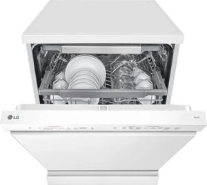 Lavastoviglie LG DF365FWS da 14 coperti, colore bianco, installazione libera, classe energetica B  