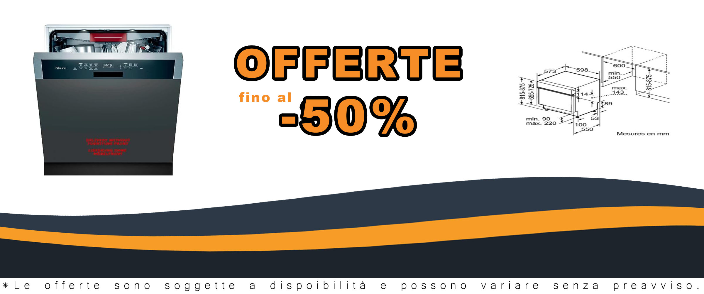 Lavastoviglie NEFF S147ZCS35E N70 parzialmente integrata con tecnologia Home Connect e asciugatura a zeolite  