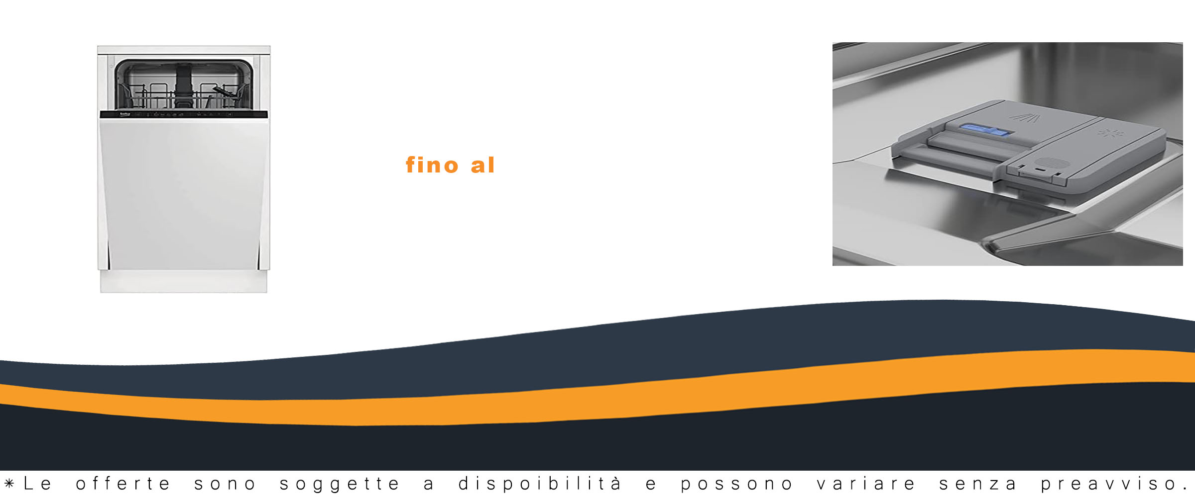 Lavastoviglie Beko DIS28023, modello da incasso, compatta, 10 coperti, con display LCD e programmi freddo, caldo e aria calda, disponibile in nero e bianco.