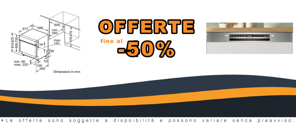 Lavastoviglie Bosch Serie 4 con frontalino inox, modello da incasso, ideale per famiglie di medie dimensioni.