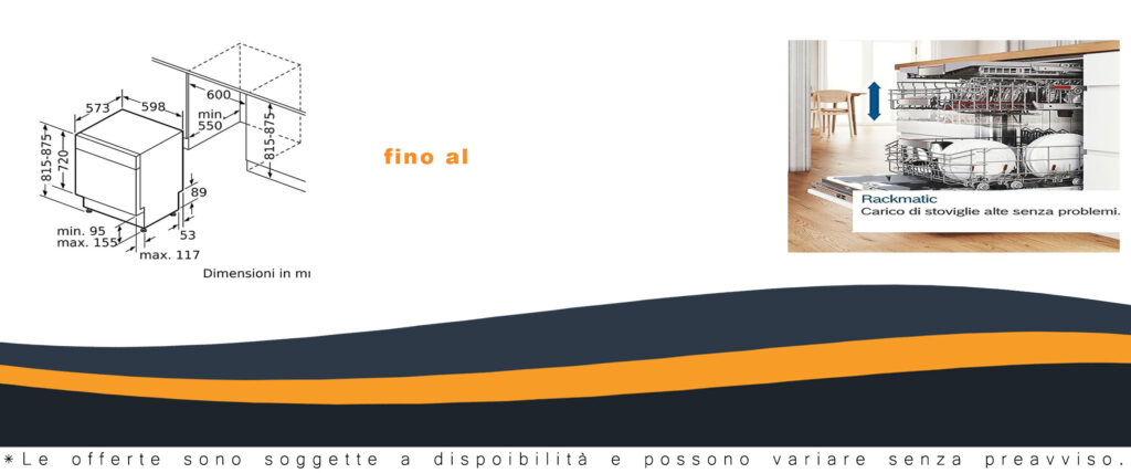 Bosch SMU6ZCS16E Serie 6, lavastoviglie da incasso sottopiano in acciaio inox, con funzionalità PerfectDry, Home Connect e diagnostica da remoto.