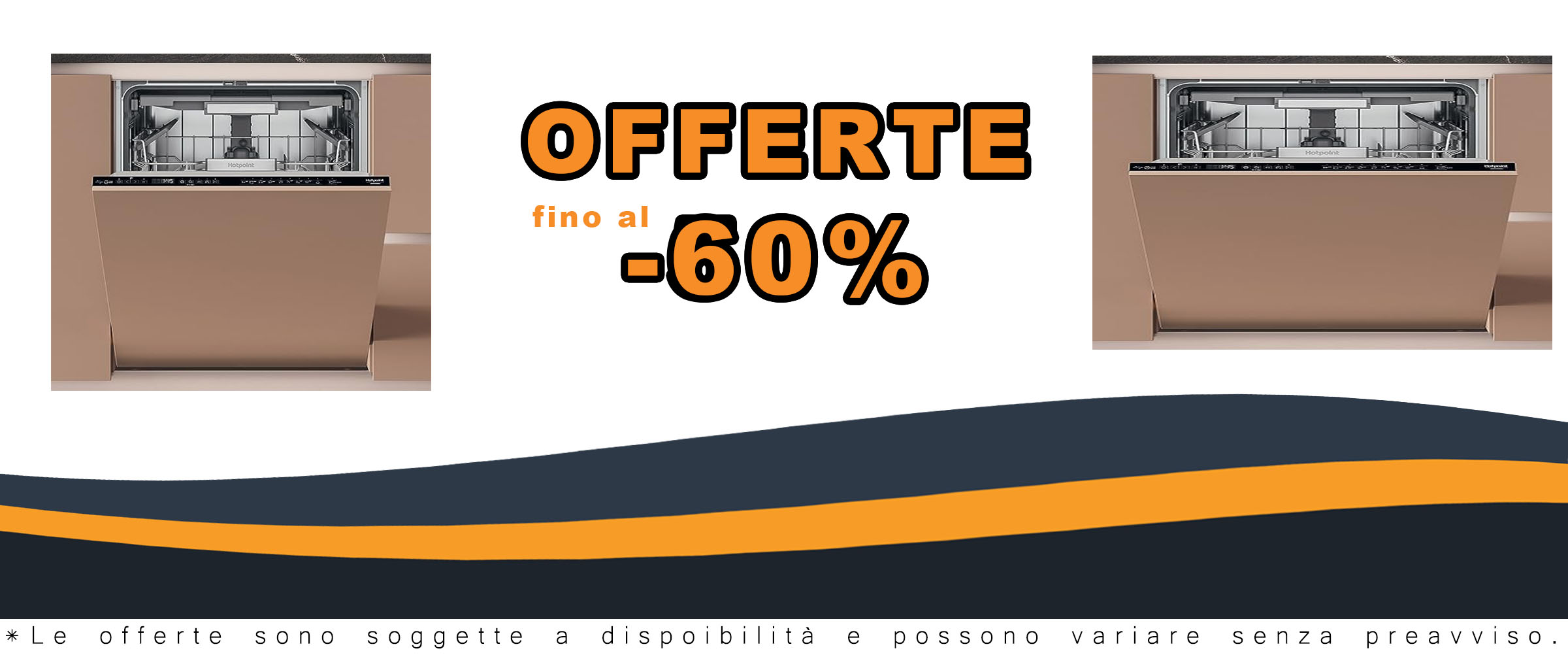 Lavastoviglie da incasso Hotpoint H7I HP42 LO in colore nero, elegante e funzionale, con grande capacità di carico