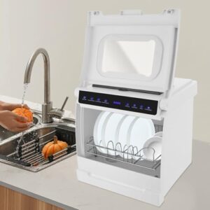 Mini lavastoviglie, lavastoviglie da tavolo con 4 programmi Touch Control lavastoviglie per appartamenti e camper