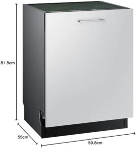 Samsung DW60R7040BB Lavastoviglie da Incasso 60cm, ideale per famiglie, classe energetica D e 13 coperti