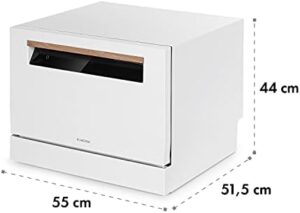 Klarstein Lagoona Mini Lavastoviglie in nero, con pannello touch e design compatto